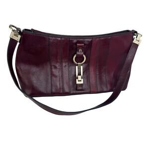 Vintage Etienne Aigner Burgundy Leather Shoulder Bag –  Minimalist Chic